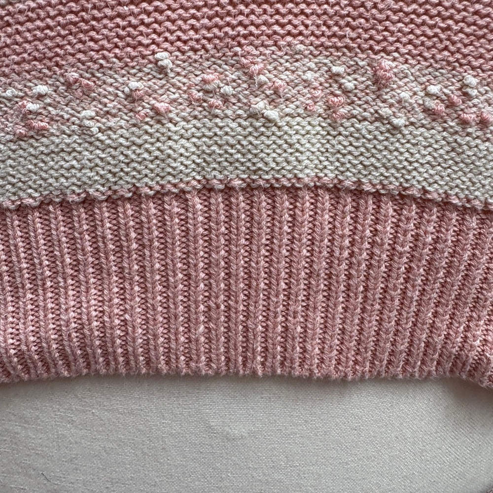Vintage Mister Leonard Pink & Cream Stripe Knit Top Sz M - Picture 9 of 11